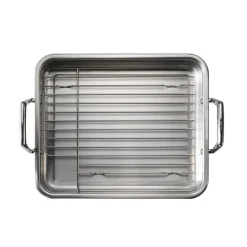 Prima Stainless Steel Roasting Pan - Includes Basting Grill
