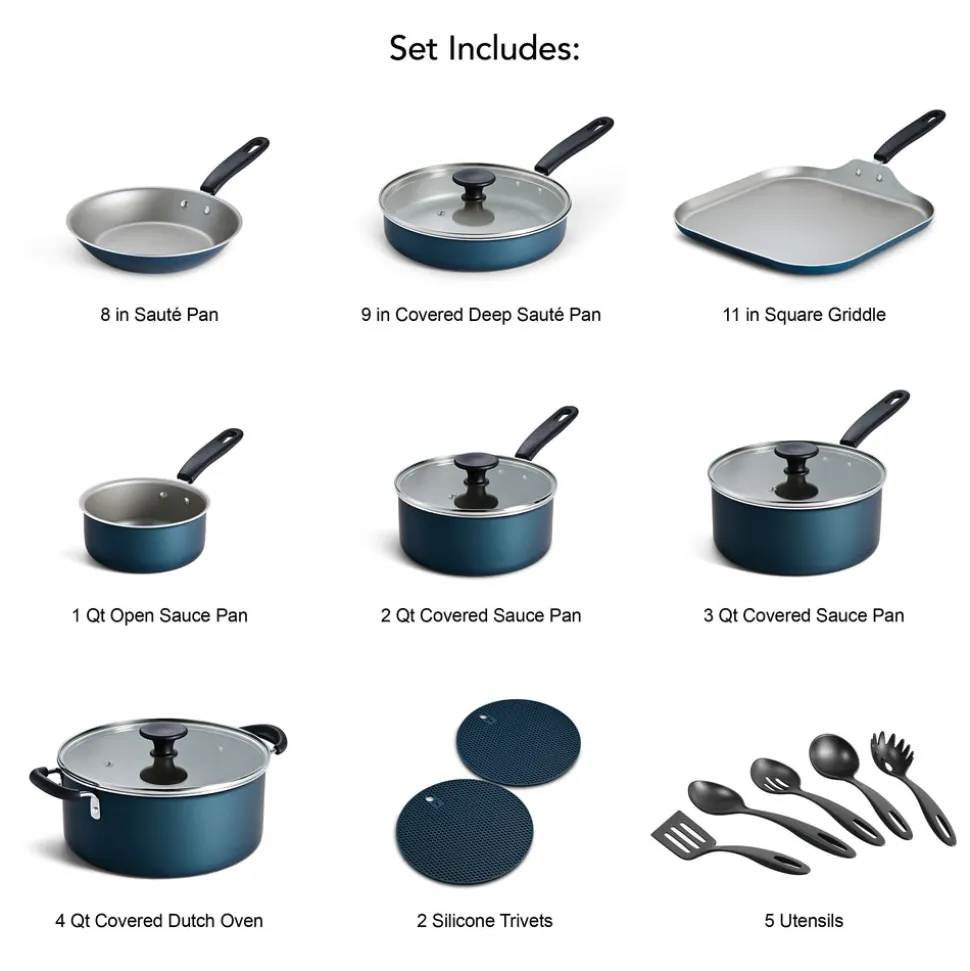 Primaware 18 Piece Nonstick Cookware Set
