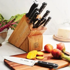 Professional Forged 9 Piece Cutlery Set with Hardwood Counter Block
