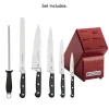 Professional Forged 7 Piece Knife Set with Hardwood Counter Block