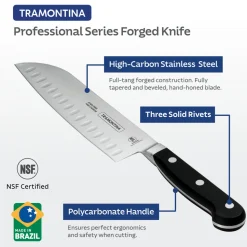 Professional 7 Inch Forged Santoku Knife
