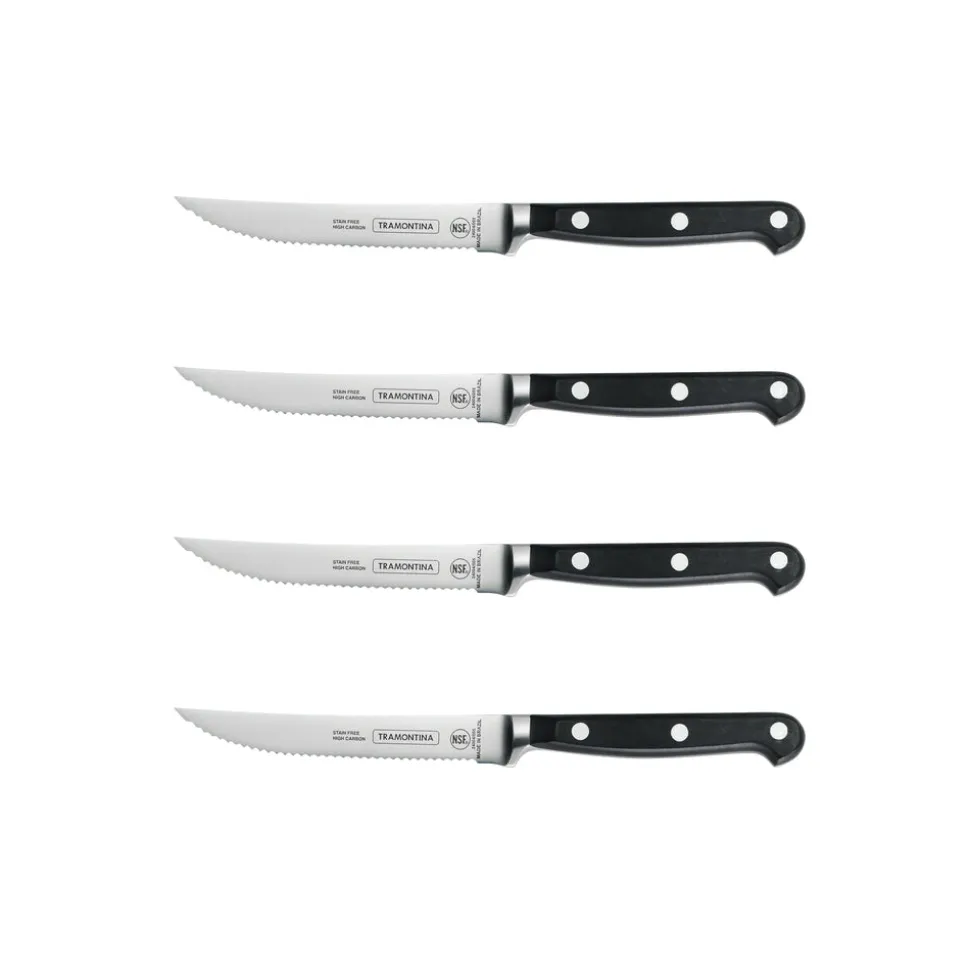 Professional 4 Piece Forged 5 Inch Serrated Steak Knife Set