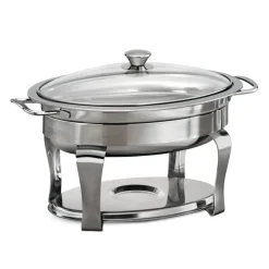 Proline 4.2 Quart Stainless Steel Oval Chafing Dish