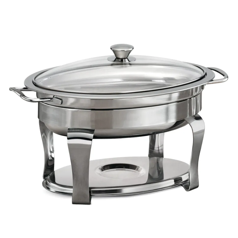 Proline 4.2 Quart Stainless Steel Oval Chafing Dish