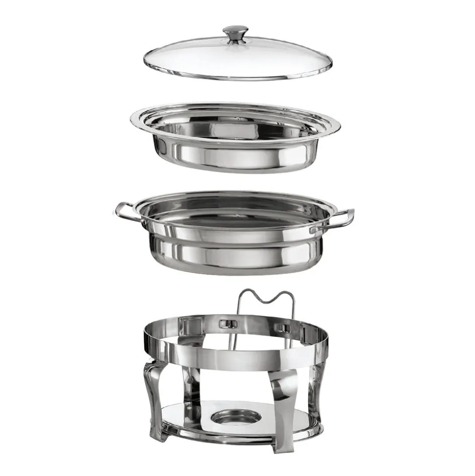 Proline 4.2 Quart Stainless Steel Oval Chafing Dish