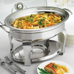 Proline 4.2 Quart Stainless Steel Oval Chafing Dish