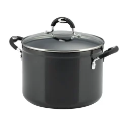 8 Quart Ceramic Nonstick Covered Stock Pot, Charcoal Gray