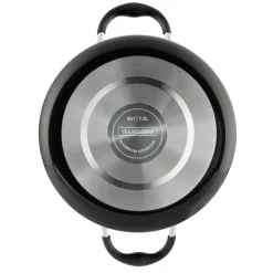 8 Quart Ceramic Nonstick Covered Stock Pot, Charcoal Gray