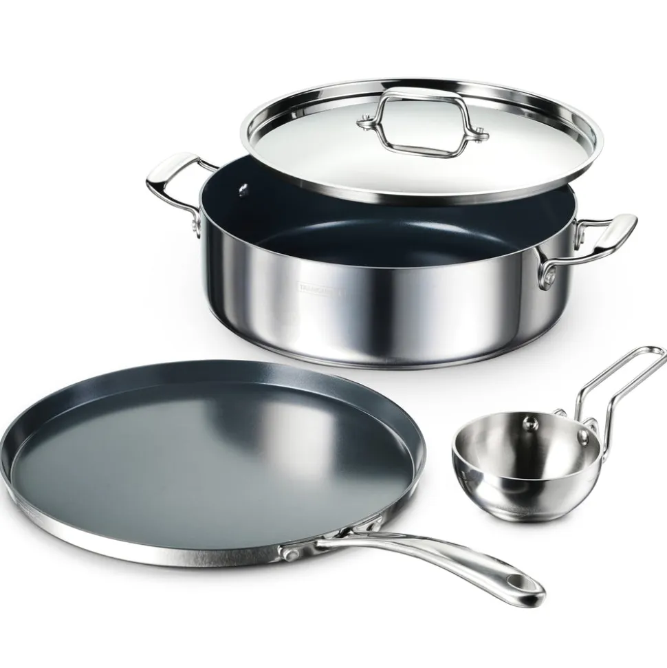 6.5 Quart Covered Casserole, 12 Inch Dosa Tawa & Tadka Set