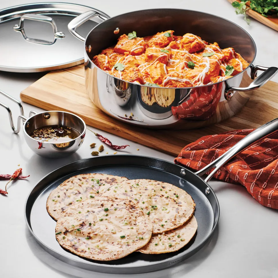 6.5 Quart Covered Casserole, 12 Inch Dosa Tawa & Tadka Set