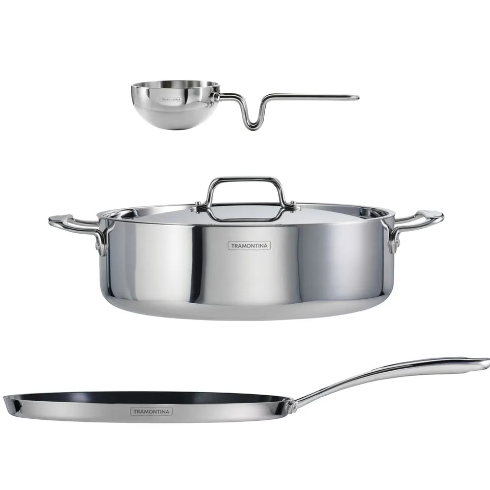 6.5 Quart Covered Casserole, 12 Inch Dosa Tawa & Tadka Set