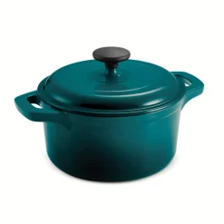 3.5 Quart Enameled Cast-Iron Round Dutch Oven - Teal