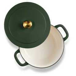 7 Quart Fluted Enameled Cast Iron Dutch Oven