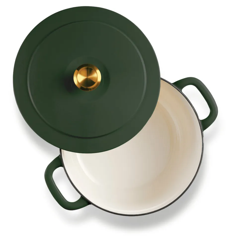 7 Quart Fluted Enameled Cast Iron Dutch Oven