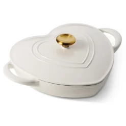 3 Quart Heart Shape Enameled Cast Iron Dutch Oven