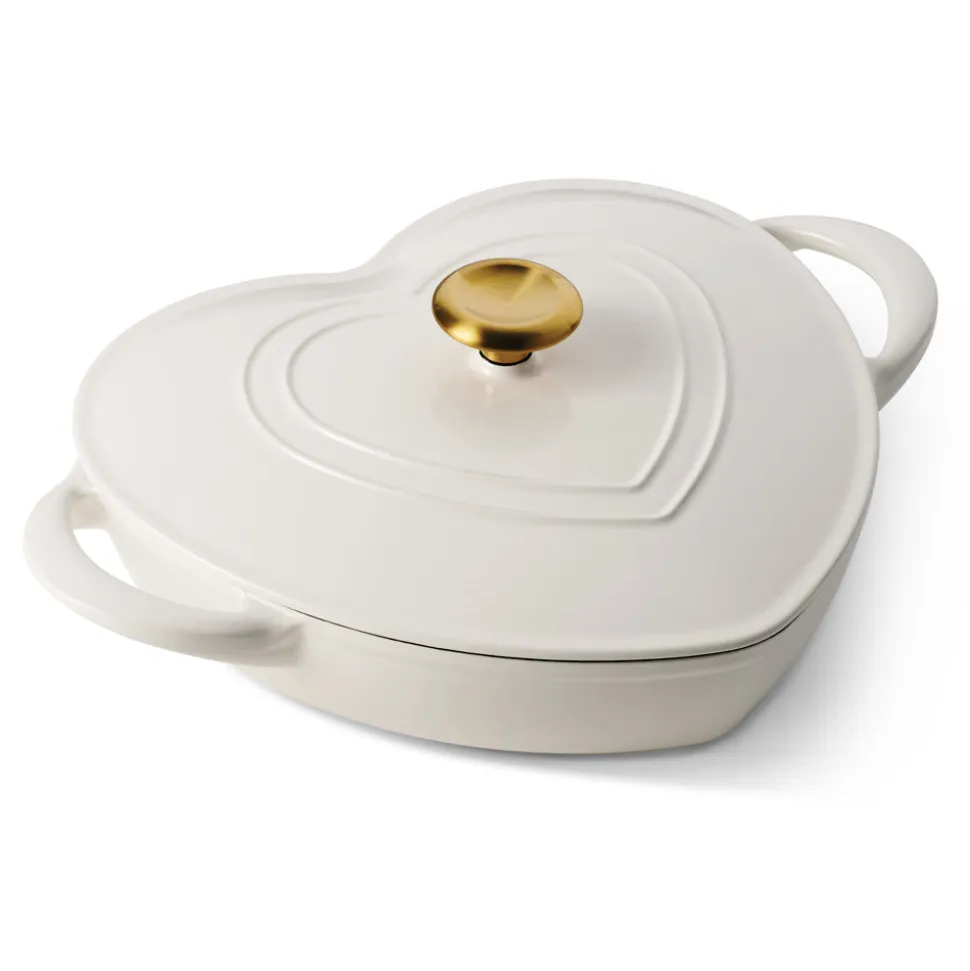 3 Quart Heart Shape Enameled Cast Iron Dutch Oven