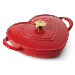 3 Quart Heart Shape Enameled Cast Iron Dutch Oven