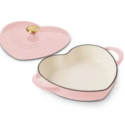 3 Quart Heart Shape Enameled Cast Iron Dutch Oven