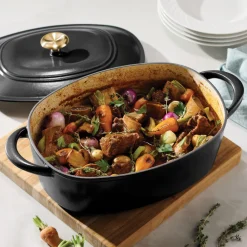 7 Quart Oval Enameled Cast Iron Dutch Oven