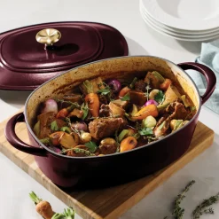 7 Quart Oval Enameled Cast Iron Dutch Oven