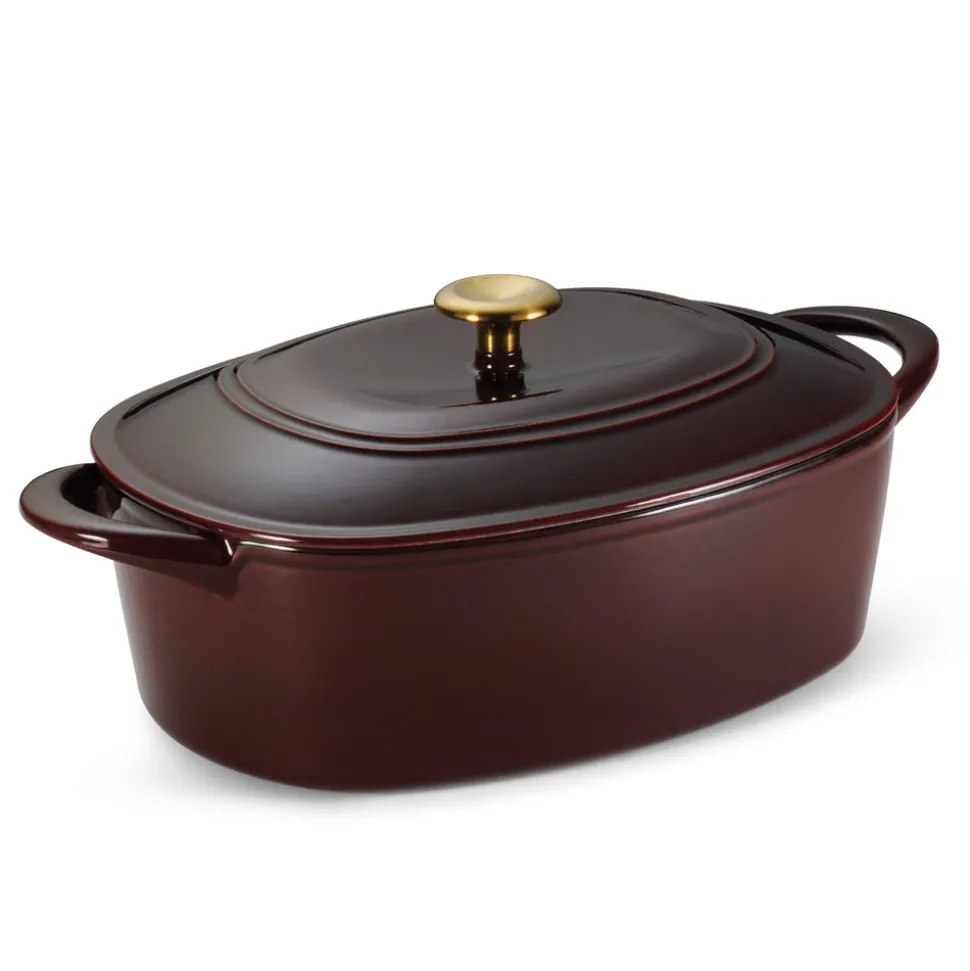 7 Quart Oval Enameled Cast Iron Dutch Oven