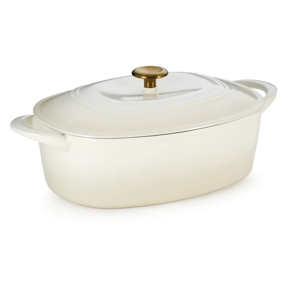 7 Quart Oval Enameled Cast Iron Dutch Oven