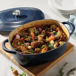 7 Quart Oval Enameled Cast Iron Dutch Oven