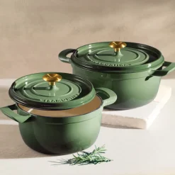 4-quart & 6-quart Enameled Cast Iron Round Dutch Oven Set