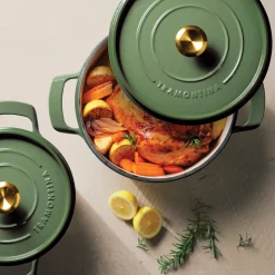 4-quart & 6-quart Enameled Cast Iron Round Dutch Oven Set