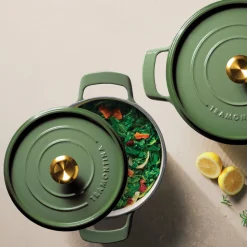 4-quart & 6-quart Enameled Cast Iron Round Dutch Oven Set