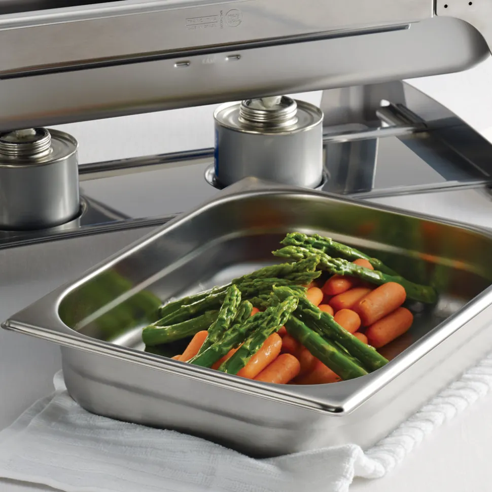 4.5 Quart Stainless Steel Covered Half Size Food Pan