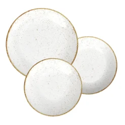 Rustic 12 Piece Plate Set