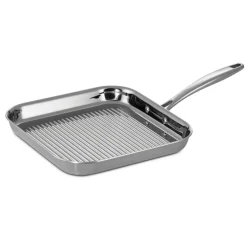 Signature 11 Inch Tri-Ply Clad Stainless Steel Square Grill Pan