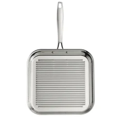 Signature 11 Inch Tri-Ply Clad Stainless Steel Square Grill Pan