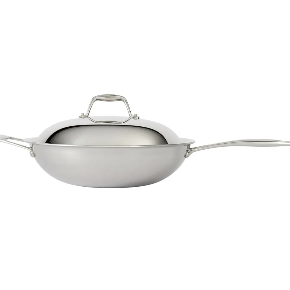 Signature 12.5 Inch Tri-Ply Clad Stainless Steel Wok