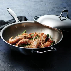 Signature 12.5 Inch Tri-Ply Clad Stainless Steel Wok