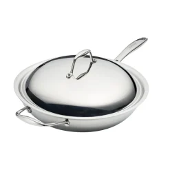 Signature 12.5 Inch Tri-Ply Clad Stainless Steel Wok