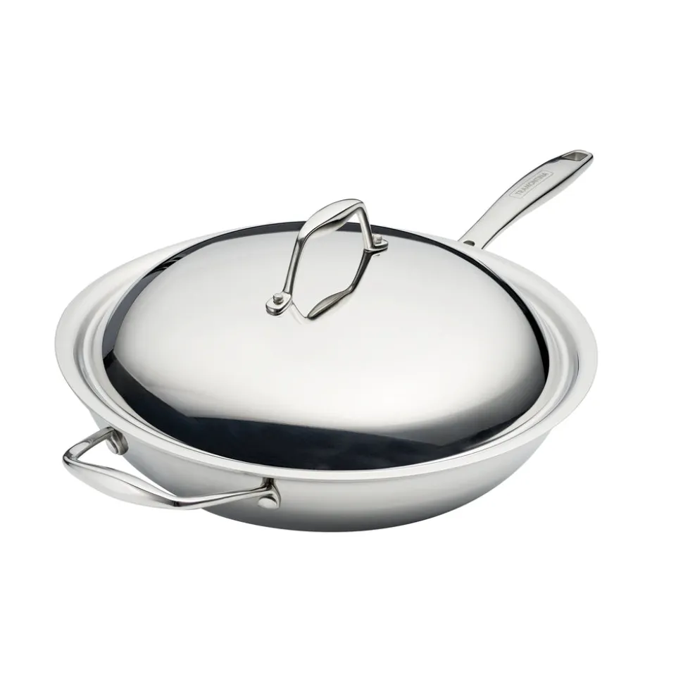Signature 12.5 Inch Tri-Ply Clad Stainless Steel Wok