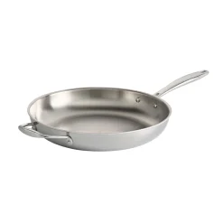 Signature 12 Inch Tri-Ply Clad Stainless Steel Fry Pan with Helper Handle