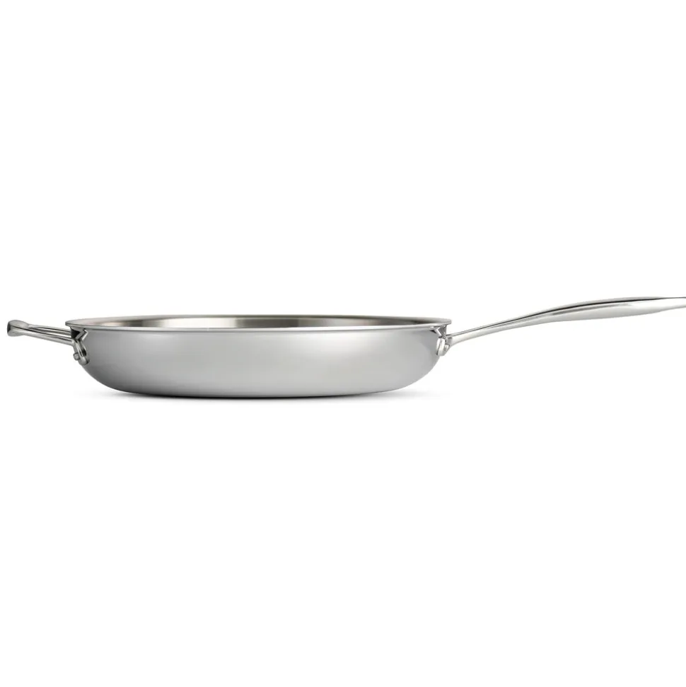 Signature 12 Inch Tri-Ply Clad Stainless Steel Fry Pan with Helper Handle