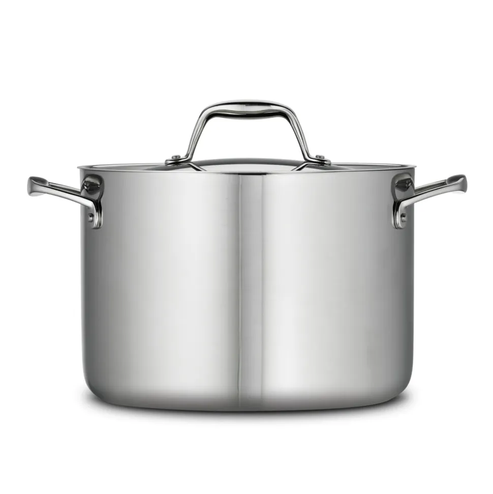 Signature 8 Quart Tri-Ply Clad Stainless Steel Covered Stock Pot