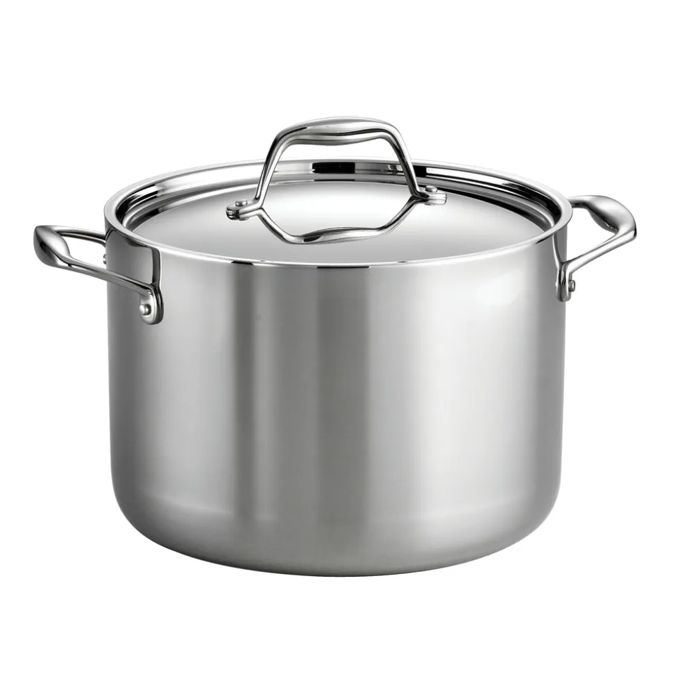 Signature 8 Quart Tri-Ply Clad Stainless Steel Covered Stock Pot