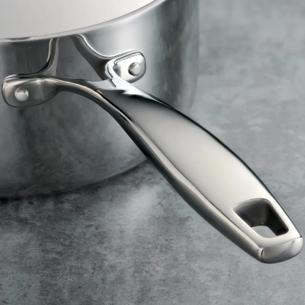 Signature 3 Quart Tri-Ply Clad Stainless Steel Covered Deep Saute Pan