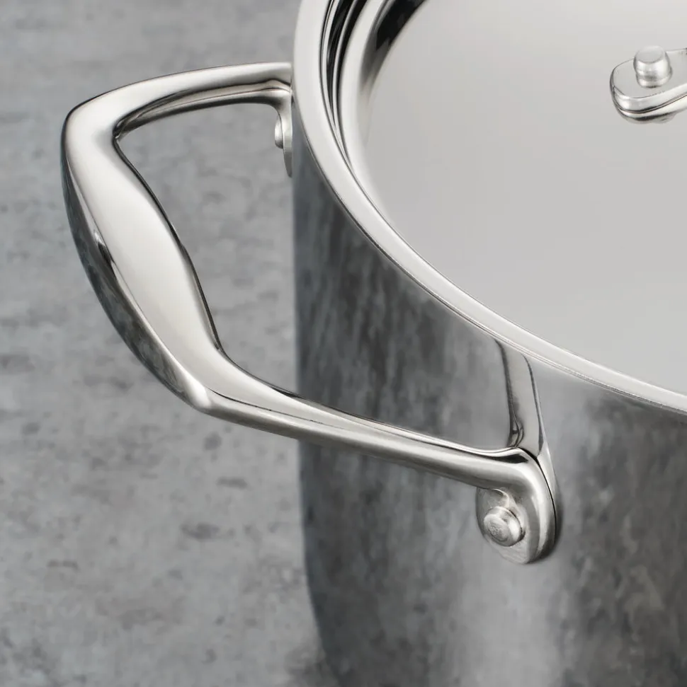 Signature 3 Quart Tri-Ply Clad Stainless Steel Covered Deep Saute Pan