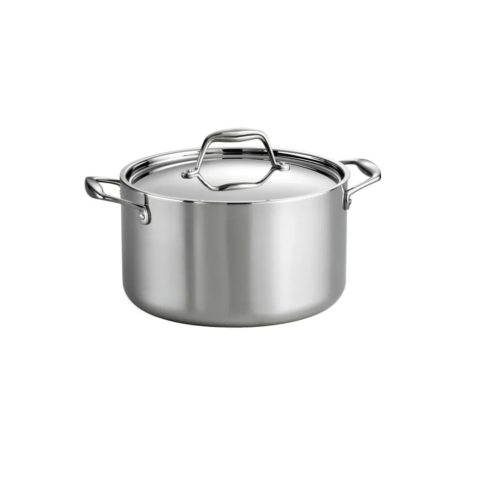Signature 6 Quart Tri-Ply Clad Stainless Steel Covered Sauce Pot