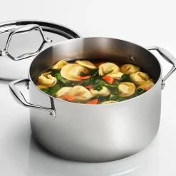 Signature 6 Quart Tri-Ply Clad Stainless Steel Covered Sauce Pot