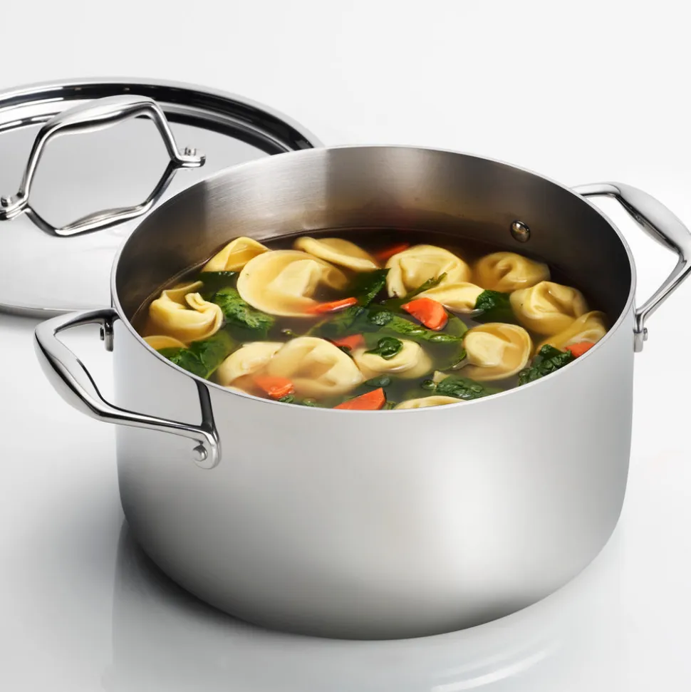 Signature 6 Quart Tri-Ply Clad Stainless Steel Covered Sauce Pot