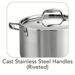 Signature 6 Quart Tri-Ply Clad Stainless Steel Covered Sauce Pot