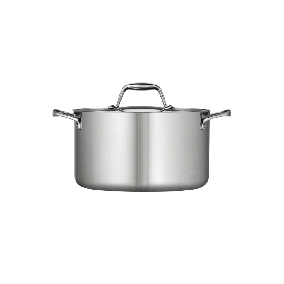 Signature 6 Quart Tri-Ply Clad Stainless Steel Covered Sauce Pot