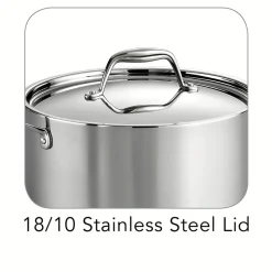 Signature 6 Quart Tri-Ply Clad Stainless Steel Covered Sauce Pot